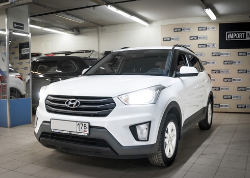 Установка светодиодных линз на Хендай Крета / Hyundai Creta