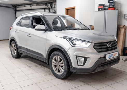 Установка светодиодных ламп в фары Hyundai Creta