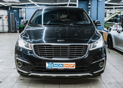 Замена линз KIA Carnival (2017) на светодиодные модули