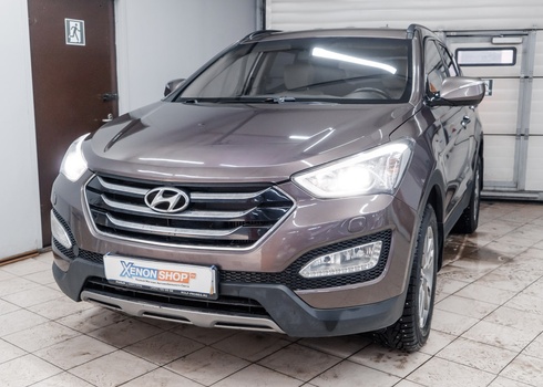 Замена ксеноновых ламп на Hyundai Santa Fe III