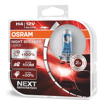 H4 Osram Night Breaker Laser +150% - 64193NL-HCB