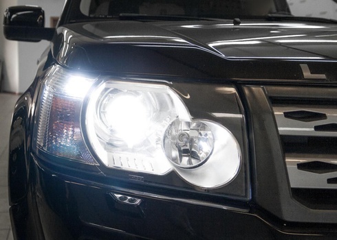 Установка светодиодных линз Optima Professional 3.0 на Лэнд Ровер Фрилендер 2 / Land Rover Freelander 2