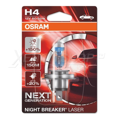 H4 Osram Night Breaker Laser - 64193NL-01B