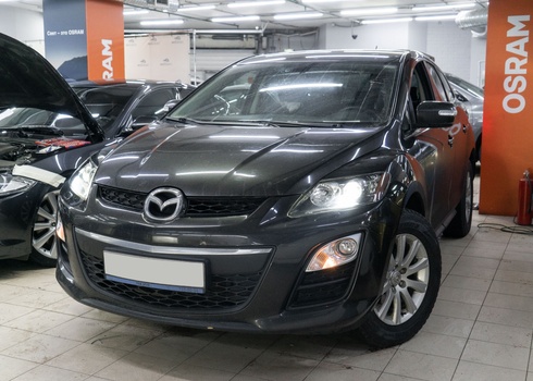 Замена штатных линз Mazda CX7 (2011) на светодиодные модули