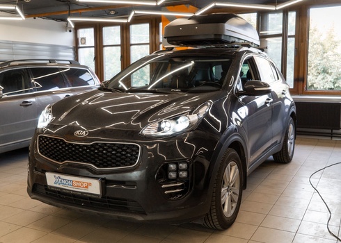 Замена галогенных линз Kia Sportage (2018) на светодиодные линзы MTF