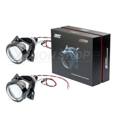 Светодиодная линза Optima Premium Bi-LED Lens, Series Reflector Technology (SRT), Double Chip 3.0", 5000К 24V, Комплект 2 шт