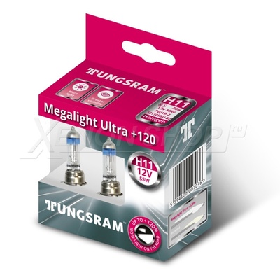H11 Tungsram Megalight Ultra +120% - 53110SNU B2