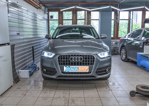 Замена линз и стёкол фар Audi Q3 (2013)