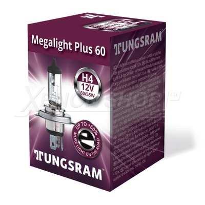 H4 Tungsram Megalight Plus +60% - 50440MPU B1
