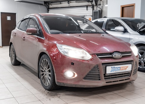 Замена ПТФ модулей Ford Focus 3 (2012) на светодиодные