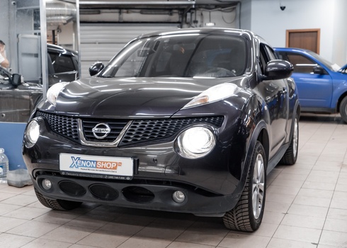 Установка LED-линз в фары Nissan Juke (2016)