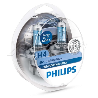 H4 Philips White Vision Ultra - 12342WVUSM (2 шт.)