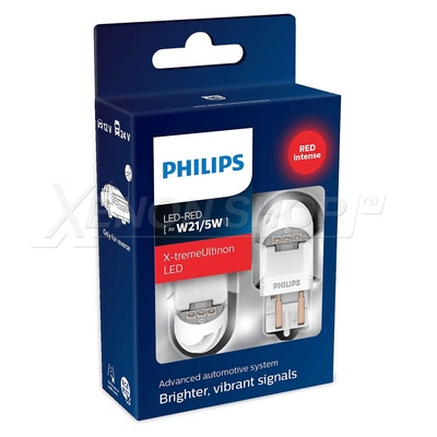 W21/5W Philips X-tremeUltinon LED gen2 RED (2 шт.) - 11066XURX2