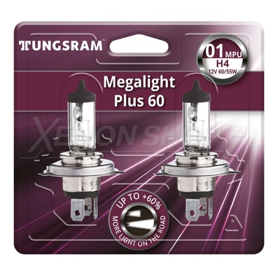 H4 Tungsram Megalight Plus +60% - 50440MPU BL2