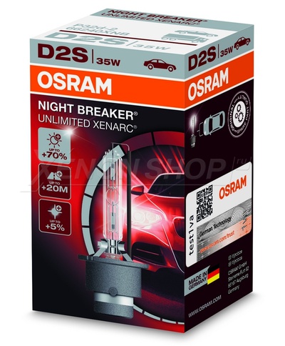 D2S Osram Xenarc NIGHT BREAKER UNLIMITED - 66240XNB