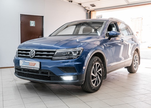 Замена галогена в ПТФ Фольксваген Тигуан / Volkswagen Tiguan на LED