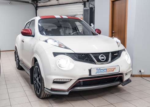 Установка линз в фары Nissan Juke Nismo (2014)