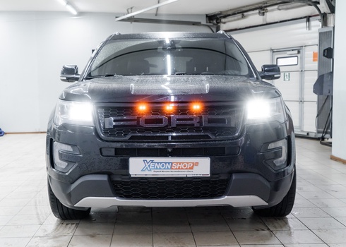 Установка LED-ламп в дальний свет Форд Эксплорер / Ford Explorer