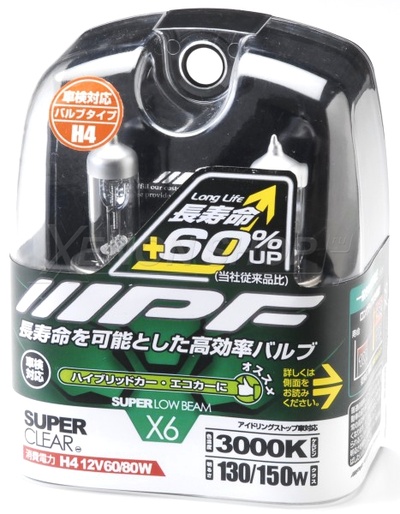 H4 IPF SUPER CLEAR Long Life 3000K V6X41