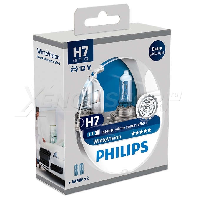 Ampoule H7 WhiteVision PHILIPS 12972WHVB1