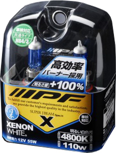 HB4/HB3 IPF XENON WHITE 4800K VH95