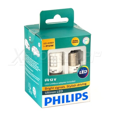 PY21W Philips Ultinon LED (2 шт.) - 11498ULAX2
