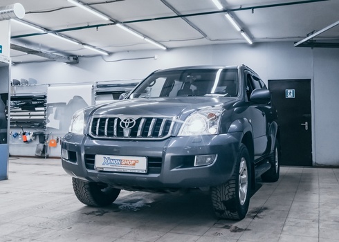 Установка линз в фары Toyota Land Cruiser Prado 120 (2007)