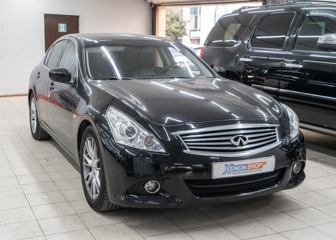 Абразивная полировка стекол фар Infiniti G25 (2010)