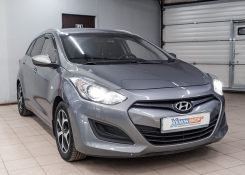Замена галогенных линз Hyundai i30 на светодиодные