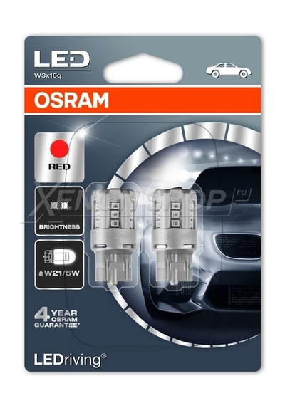 W21/5W Osram Standart Red (2шт.) - 7715R-02B