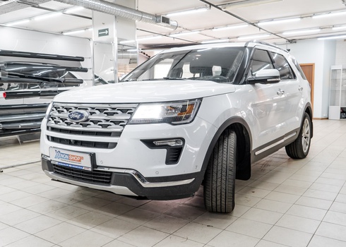 Установка LED в дальний свет (ДХО) Форд Эксплорер / Ford Explorer