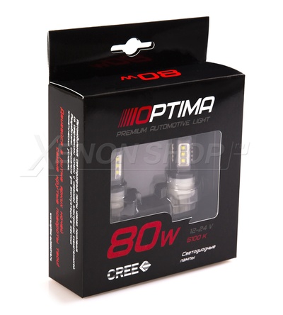 W21W Optima Premium (7440) CREE*10 80W 12-24V 5100K