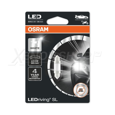 C5W Osram LEDriving SL 36mm Белые (1 шт.) - 6418DWP