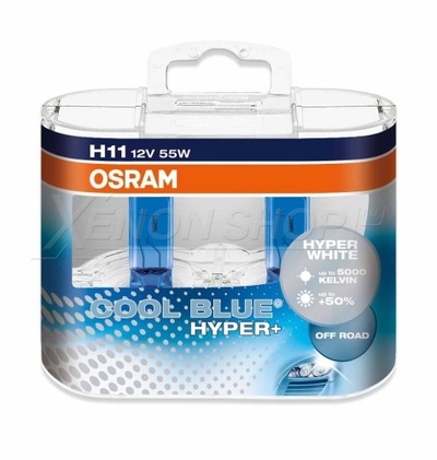 H11 Osram Cool Blue Hyper+ 62211CBH+ 5000K