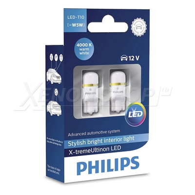 Купить Лампочки светодиод philips ultinon pro6000 w5w 5w5 8000k - новая  запчасть