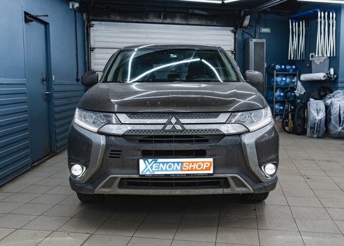 Установка модулей ПТФ на Mitsubishi Outlander III