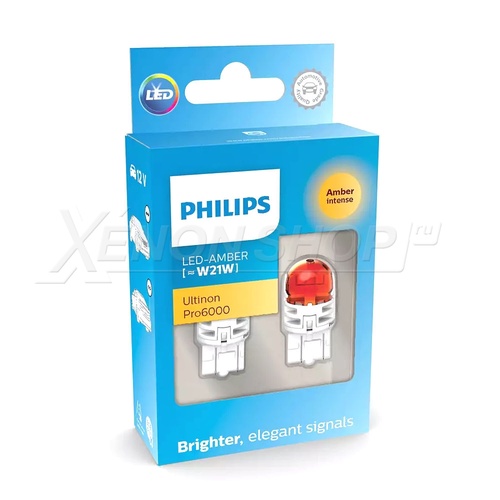 W21W Philips Ultinon Pro6000 - 11065AU60X2 - Желтый