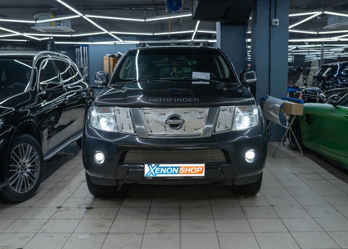Замена линз в фарах Nissan Pathfinder (2012) на LED-модули