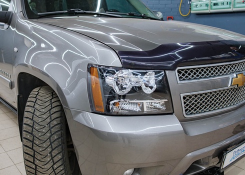 Замена фар Chevrolet Tahoe + установка галогенных ламп