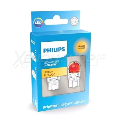W21W Philips Ultinon Pro6000 - 11065AU60X2 - Желтый