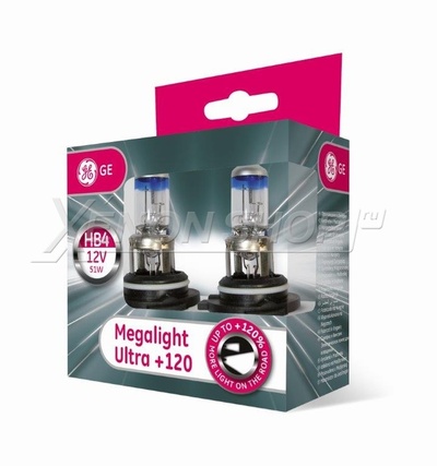 Галогеновые лампы HB4 GE Megalight Ultra +120%