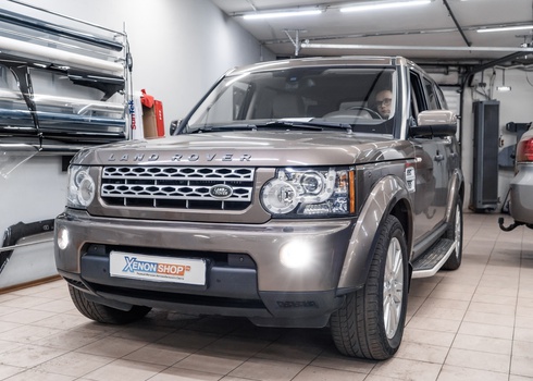 Установка светодиодных ПТФ на Land Rover Discovery 4