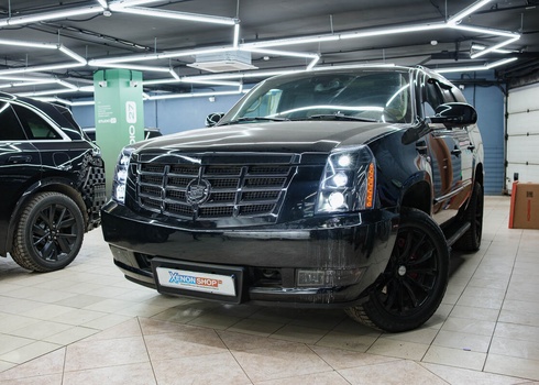 Установка шести линз в фары Cadillac Escalade (2007)