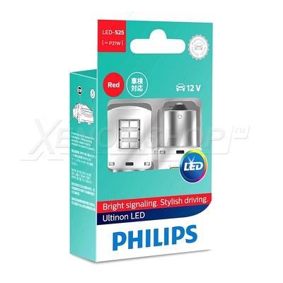 P21W Philips Ultinon LED RED (2 шт.) - 11498ULRX2