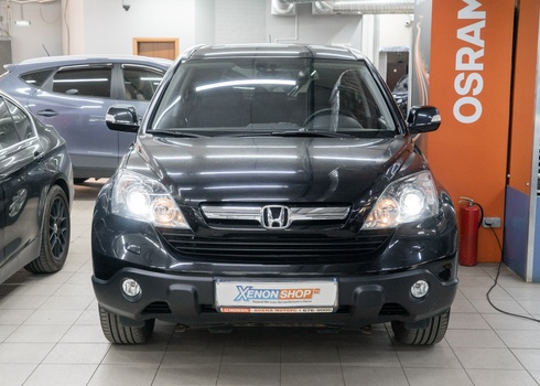 Замена штатных линз Honda CR-V III (2008) на светодиодные