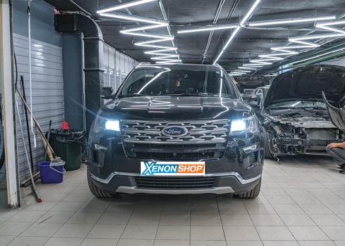 Установка LED-ламп в дальний свет/ДХО Ford Explorer 5