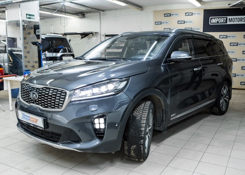 Бронирование капота КИА Соренто Прайм / KIA Sorento Prime пленкой SunTek