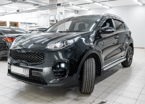 Установка светодиодов в ПТФ КИА Спортаж / Kia Sportage