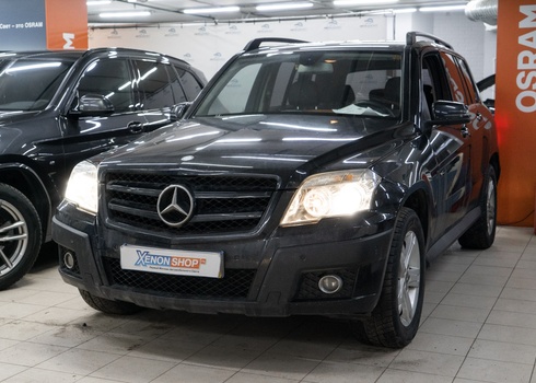 Замены линзы в фарах Mercedes-Benz GLK (2008)