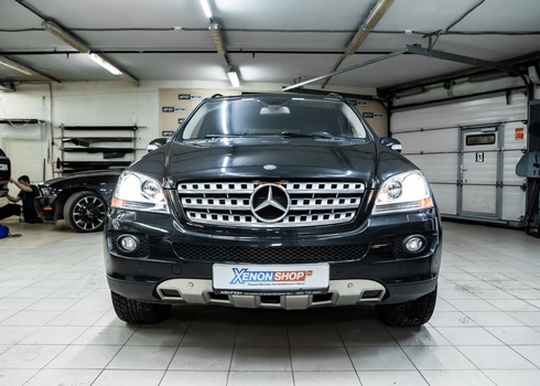 Замена штатных линз Мерседес МЛ 320 / Mercedes-Benz ML 320 CDI